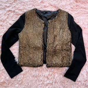 Karisa Gold and Black Bollero Jacket NWT Size XS